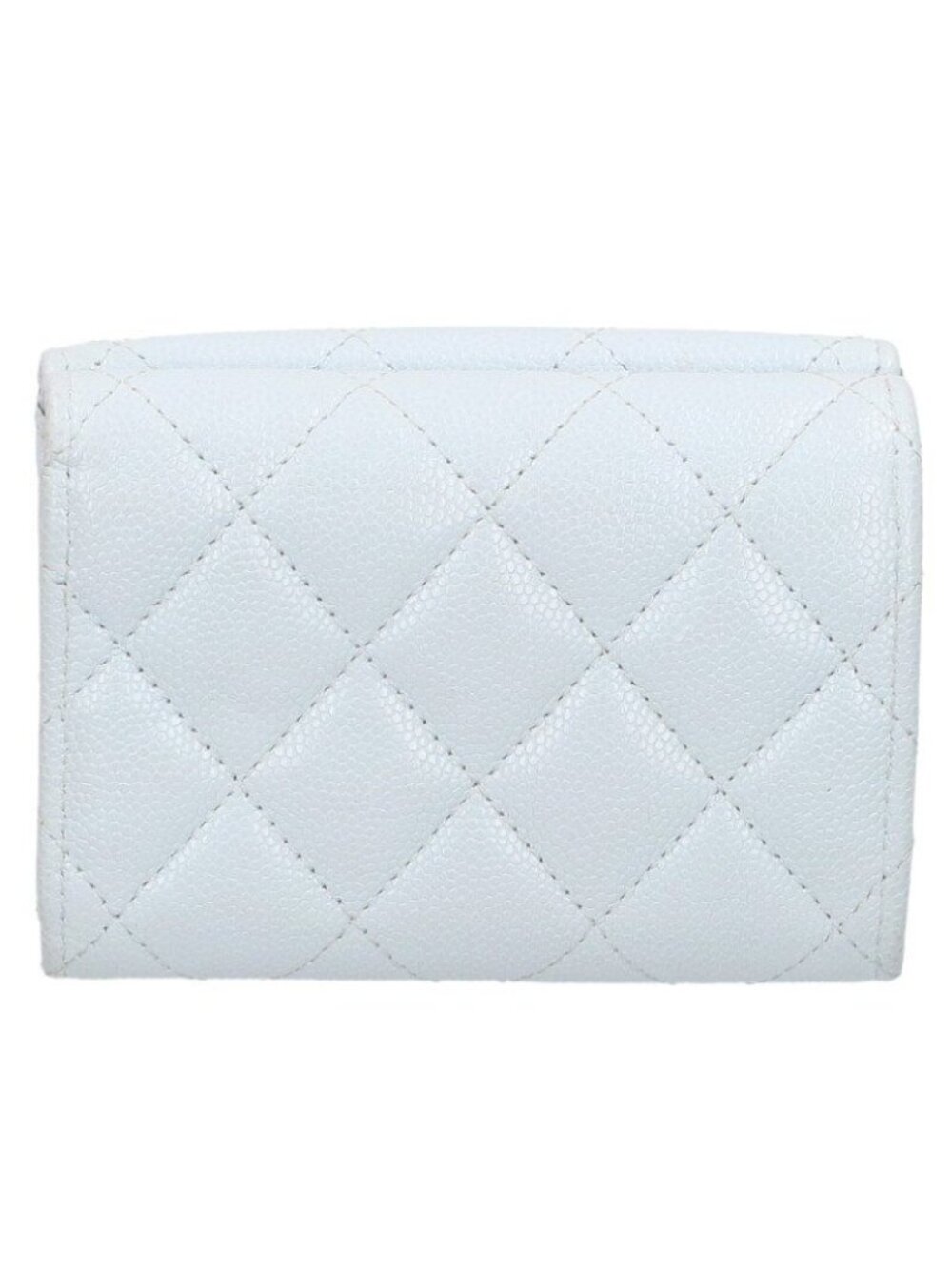 Chanel Quilted CC Logo Star Caviar Leather Trifold Wallet - Picture 2 of 3